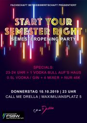 Tickets für Start your semester right! am 10.10.2019 - Karten kaufen